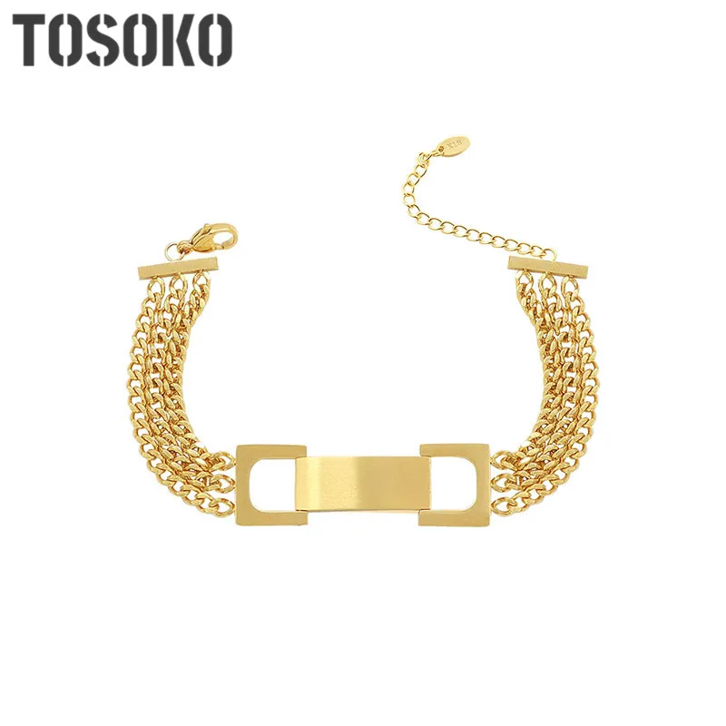 TOSOKO Stainless Steel Jewelry Metal Wind Chain Bracelet Women's Street Fashion Bracelet BSE019
TOSOKO Stainless Steel Jewelry Metal Wind Chain Bracelet Women's Street Fashion Bracelet BSE019