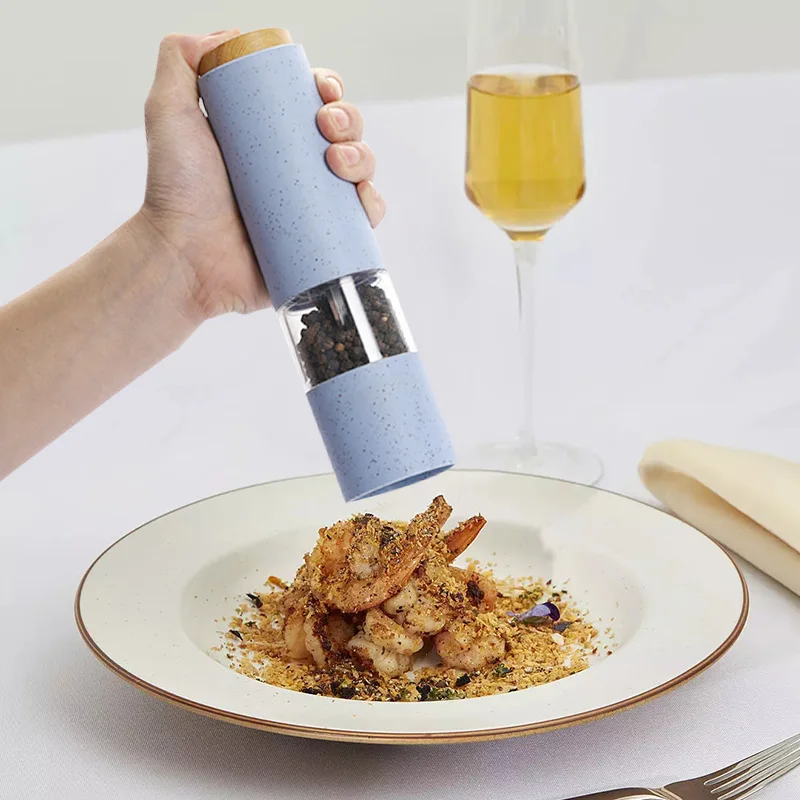 Automatic Salt Pepper Grinder Set Electric Plastic Ceramic Burr Mill Adjustable Wheat Straw Mill with Holder Kitchen Tools
Automatic Salt Pepper Grinder Set Electric Plastic Ceramic Burr Mill Adjustable Wheat Straw Mill with Holder Kitchen Tools