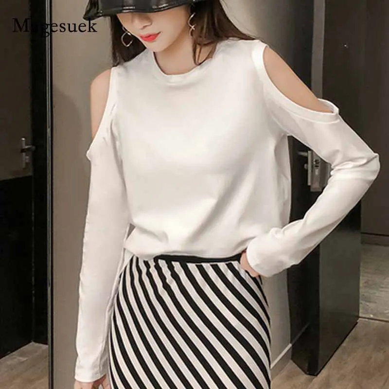 Sexy Off-Shoulder Tops Hollow Solid Korean Clothes Cotton Shirt Women Fashion 2020 Autumn Long Sleeve Chic Slim T-Shirt 10904
Sexy Off-Shoulder Tops Hollow Solid Korean Clothes Cotton Shirt Women Fashion 2020 Autumn Long Sleeve Chic Slim T-Shirt 10904