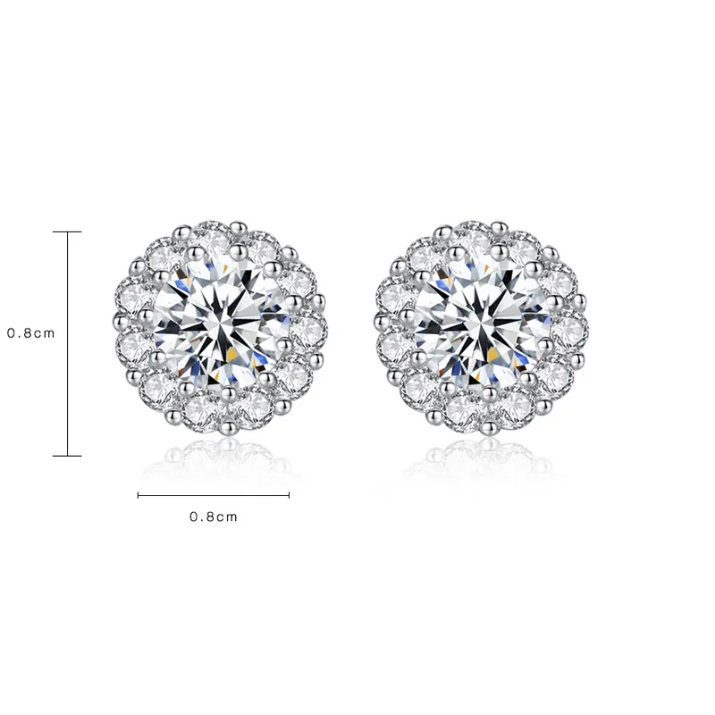 DI-470 S925 Sterling Silver Stud Earrings AAA Zircon Exquisite Fashion Earrings Women's Gift 
DI-470 S925 Sterling Silver Stud Earrings AAA Zircon Exquisite Fashion Earrings Women's Gift