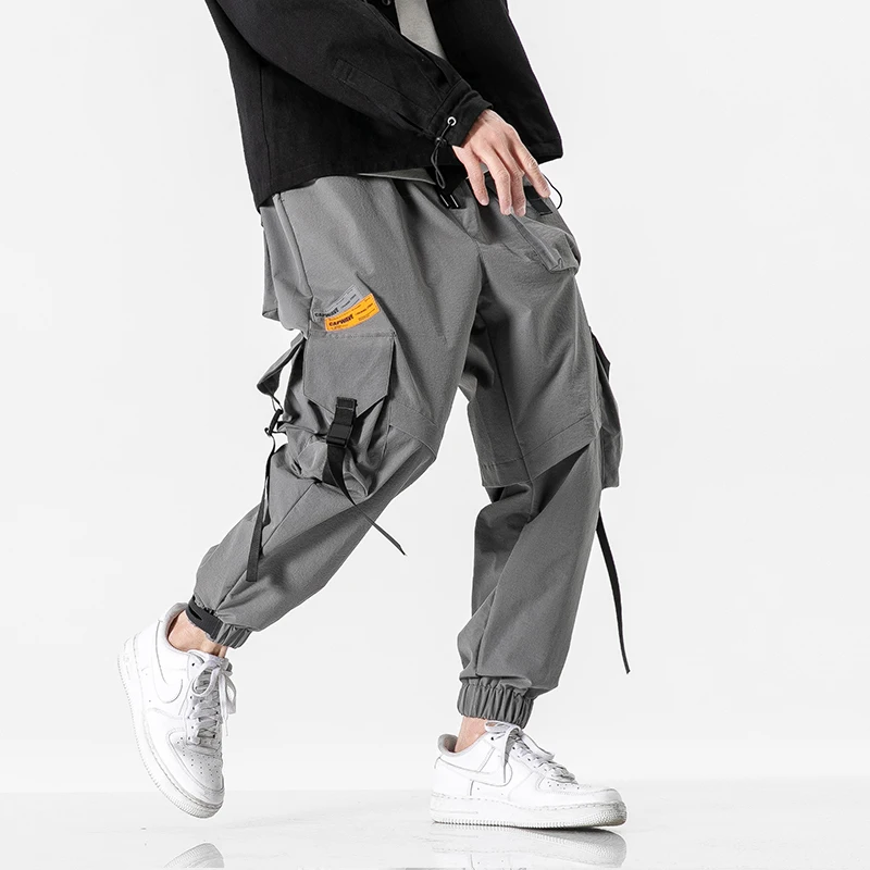 2020 Men's Hip Hop Cargo Pants Casual Man Ribbon Sweatpants Streetwear Harem Pants Male Harajuku Style Multi Pocket Trousers
2020 Men's Hip Hop Cargo Pants Casual Man Ribbon Sweatpants Streetwear Harem Pants Male Harajuku Style Multi Pocket Trousers