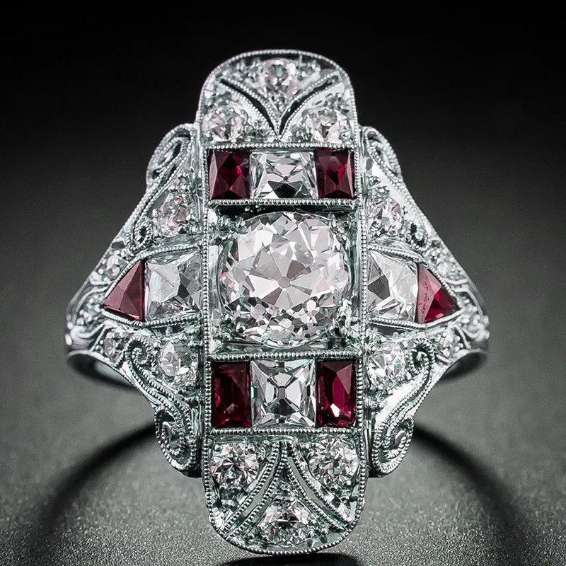 925 Sterling Silver Retro Diamond Rings Woman and Men Jewelry Silver Wedding Rings for Couples Filled Womens Engagement Luxury
925 Sterling Silver Retro Diamond Rings Woman and Men Jewelry Silver Wedding Rings for Couples Filled Womens Engagement Luxury