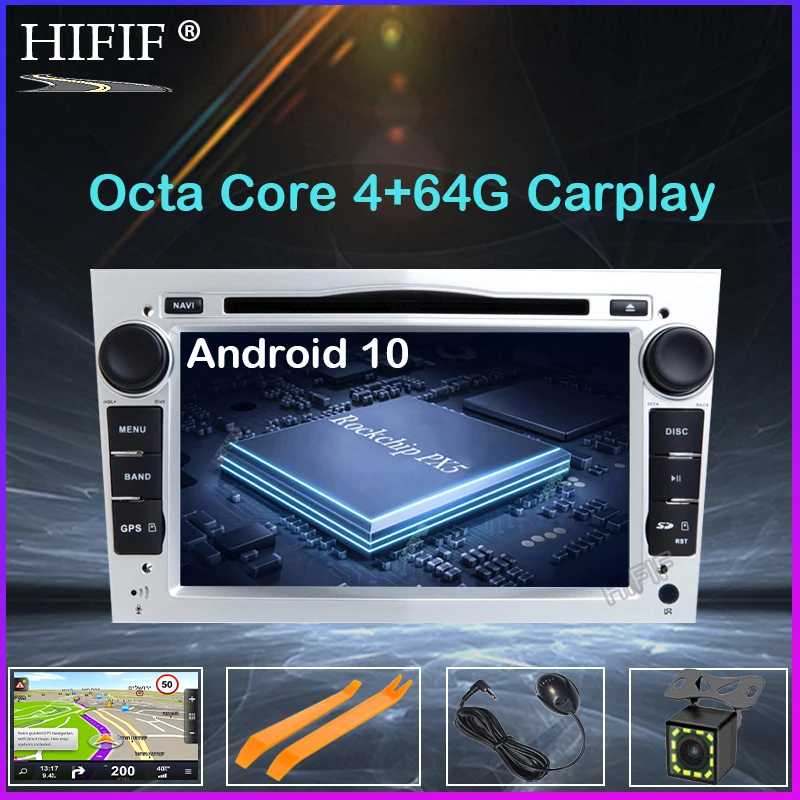 Фото Автомобильный DVD радиоплеер DSP 2 Din Octa Core 7 ''IPS Android 10 для Opel Astra Vectra Antara Zafira Corsa GPS