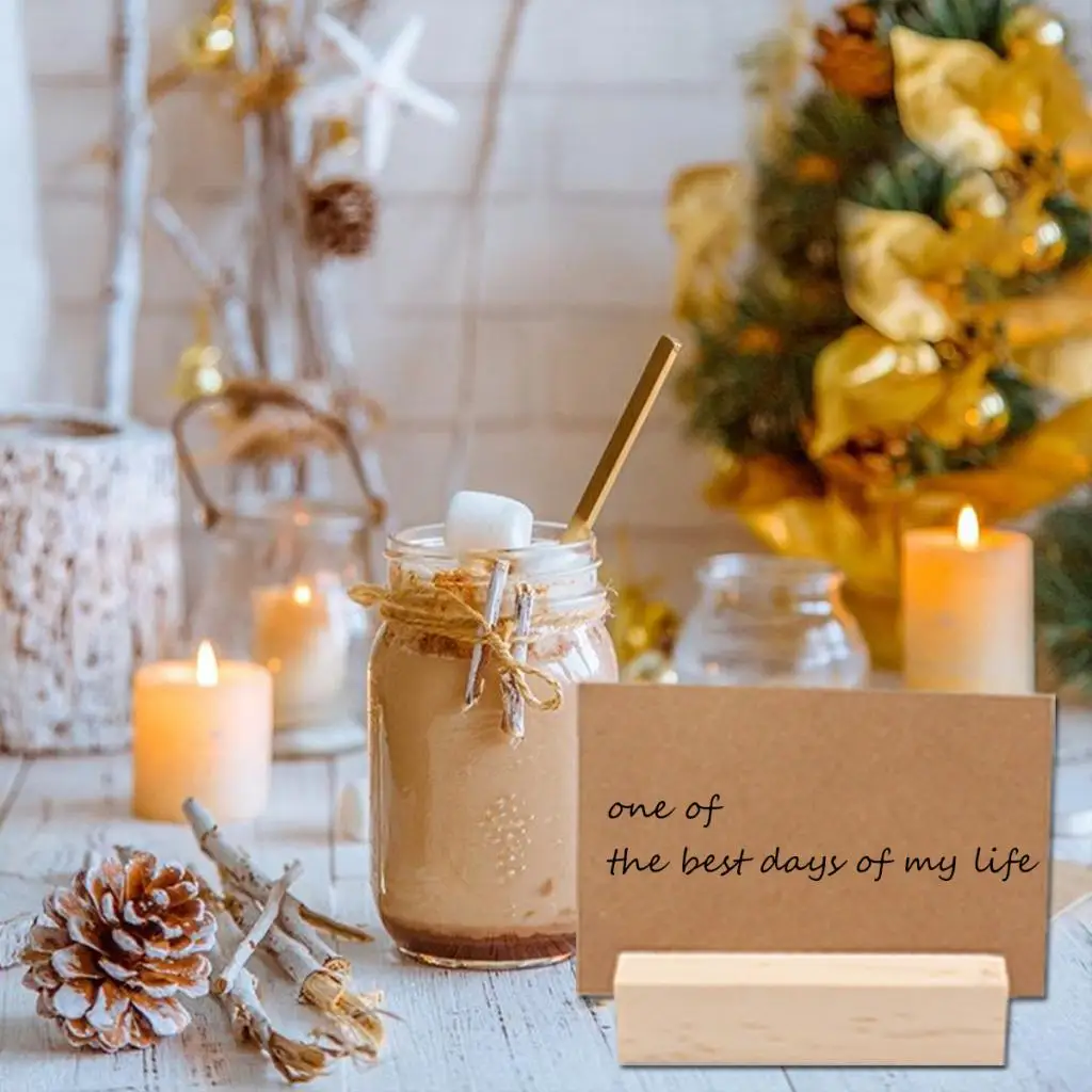 10Pcs Wood Place Card Holders, Table Number Holders, Wood Photo Holders, Ideal for Wedding Party Table Name and More
10Pcs Wood Place Card Holders, Table Number Holders, Wood Photo Holders, Ideal for Wedding Party Table Name and More