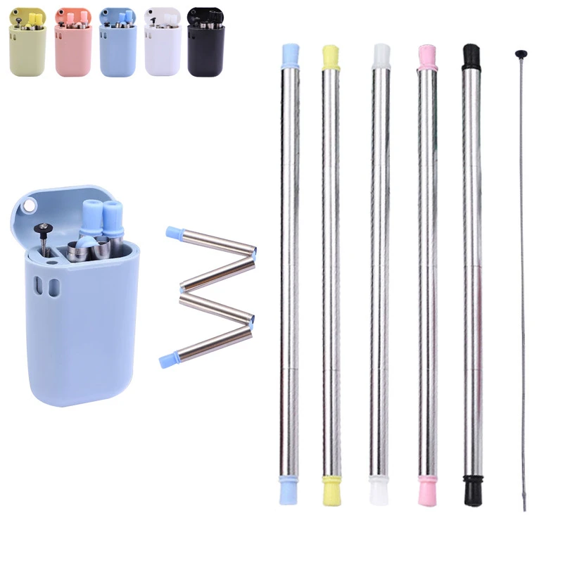 Food-grade stainless steel folding silicone straws are easy to clean, reusable food-grade silicone portable folding straws set
Food-grade stainless steel folding silicone straws are easy to clean, reusable food-grade silicone portable folding straws set