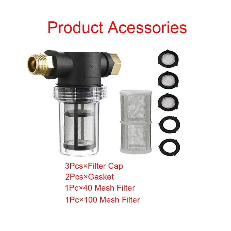 40 100 Mesh Garden Hose Filter for Pressure Washer Inlet Water Inline Sediment C90A
40 100 Mesh Garden Hose Filter for Pressure Washer Inlet Water Inline Sediment C90A