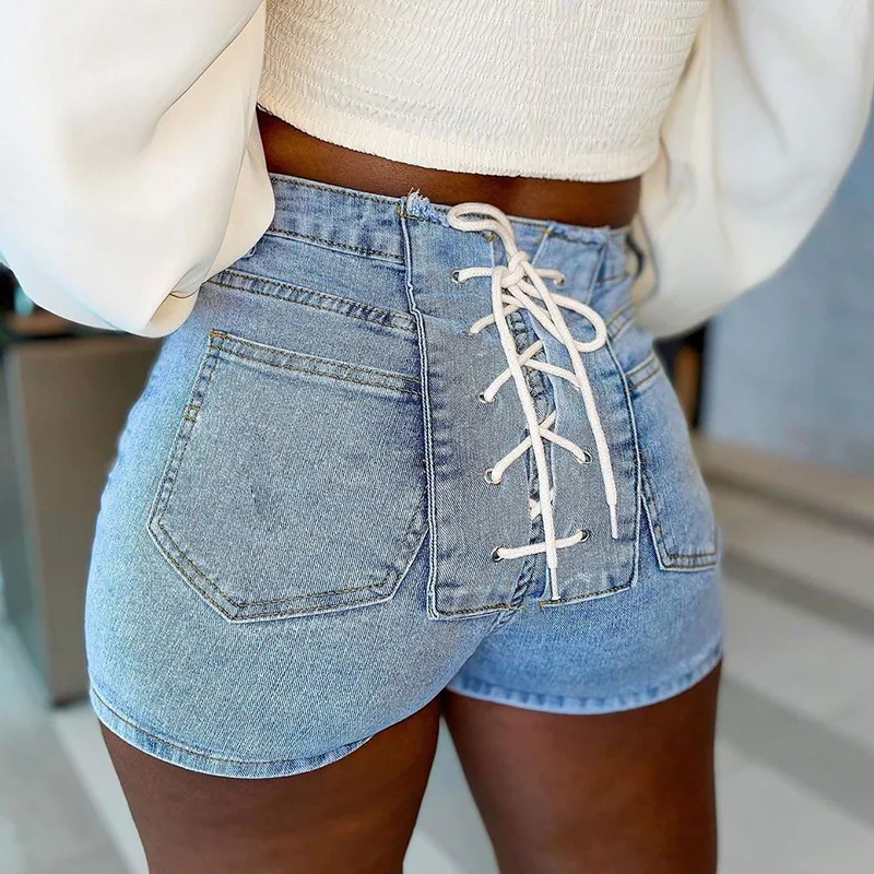 Sexy Summer Lace Up Denim Shorts 90s Style Streetwear Fashion Cute Sexy High Waist Jeans Short Female
Sexy Summer Lace Up Denim Shorts 90s Style Streetwear Fashion Cute Sexy High Waist Jeans Short Female