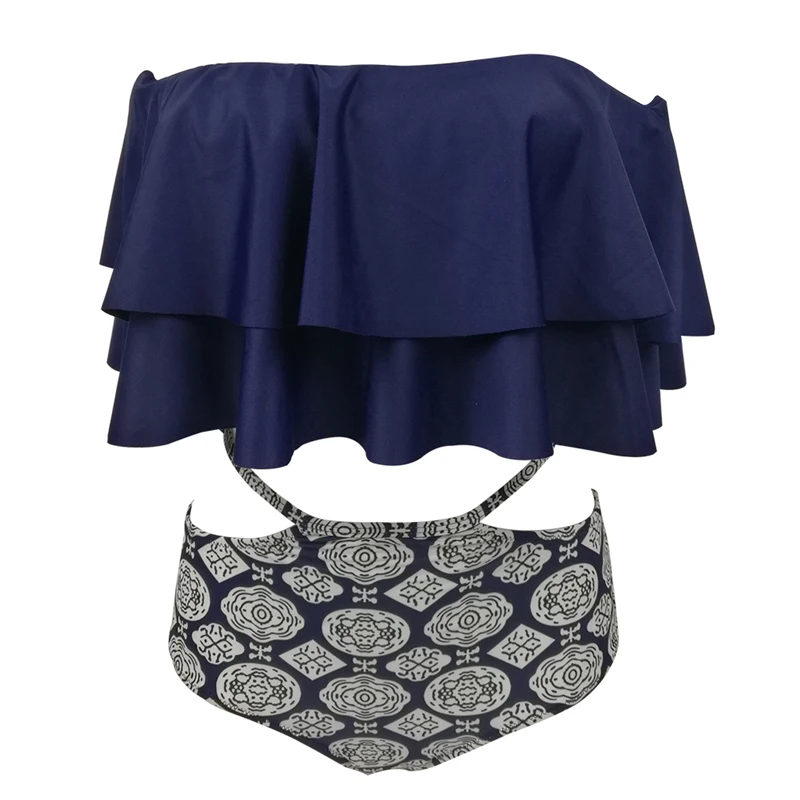 Plus Size Swimsuit 2021 New European and American Double Ruffled Printed Boat Shoulder High Waist Bikini for Women K
Plus Size Swimsuit 2021 New European and American Double Ruffled Printed Boat Shoulder High Waist Bikini for Women K