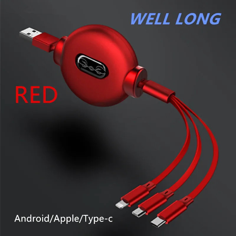 20 шт./лот 3 в 1 кабель для Android iphone Type-c мобильный телефон Многофункциональный USB one pull three кабель для зарядки и передачи данных
20 шт./лот 3 в 1 кабель для Android iphone Type-c мобильный телефон Многофункциональный USB one pull three кабель для зарядки и передачи данных