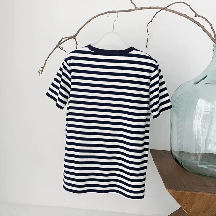 Women Color Patchwork Stripes T Shirt Lady Smiley Short Sleeve Cotton Tee Top Female O-neck T-shirts 2021 New Summer
Women Color Patchwork Stripes T Shirt Lady Smiley Short Sleeve Cotton Tee Top Female O-neck T-shirts 2021 New Summer