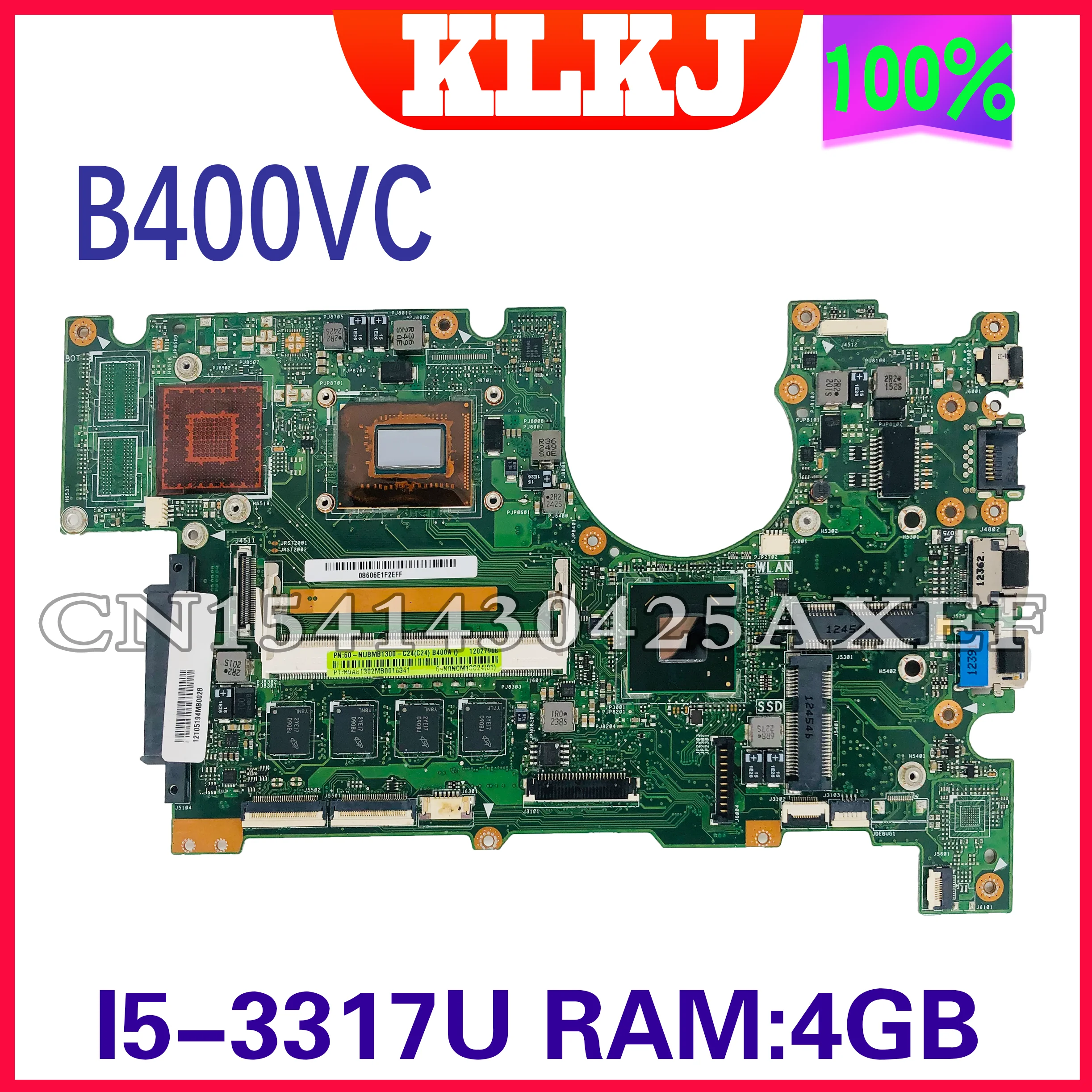 B400VC original motherboard is suitable for ASUS B400V B400VC laptop motherboard with I5-3317 CPU 4GB-RAM 100% working well
B400VC original motherboard is suitable for ASUS B400V B400VC laptop motherboard with I5-3317 CPU 4GB-RAM 100% working well