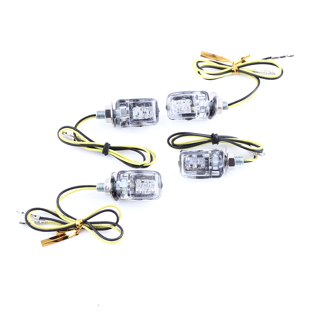 12V Universal 4 x 6 LED Mini Motorcycle Turn Signal Blinker Indicator Light Plated Silver
12V Universal 4 x 6 LED Mini Motorcycle Turn Signal Blinker Indicator Light Plated Silver