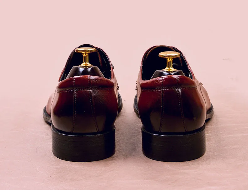 QYFCIOUFU Brand Italian Leather Shoe Oxfords Genuine Leather Classic Lace Up Wedding Party Men Black Wine Red Dress Shoes Brogue
QYFCIOUFU Brand Italian Leather Shoe Oxfords Genuine Leather Classic Lace Up Wedding Party Men Black Wine Red Dress Shoes Brogue