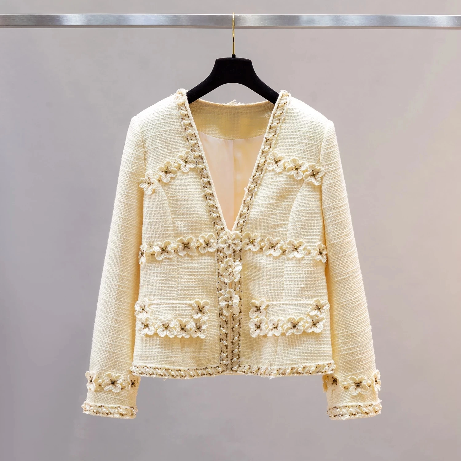 Fashion Women High Luxury Spring Autumn Elegant Vintage Slim Diamond Jacket Short Coat
Fashion Women High Luxury Spring Autumn Elegant Vintage Slim Diamond Jacket Short Coat