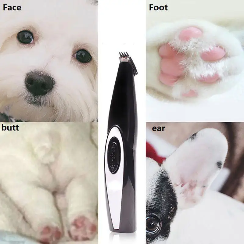 Dog Clippers Professional Pet Foot Hair Trimmer Growing Clipper USB Rechargeable Butt Ear Eyes Cutter Remover New | Дом и сад
