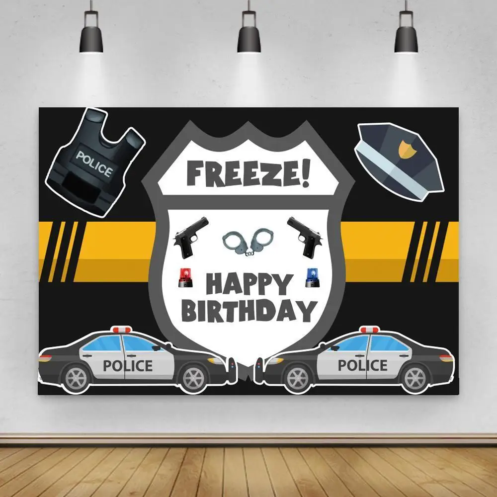 Police Theme Backdrop For Boy Birthday Hero Party Baby Shower Cosplay Dress Up Decorations Police Badge Photo Background Vinyl
Police Theme Backdrop For Boy Birthday Hero Party Baby Shower Cosplay Dress Up Decorations Police Badge Photo Background Vinyl