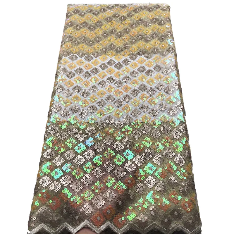 With Metal threads small squares pattern made by sequins newest wedding dress fabric HS220,great quality French Lace Fabric
With Metal threads small squares pattern made by sequins newest wedding dress fabric HS220,great quality French Lace Fabric