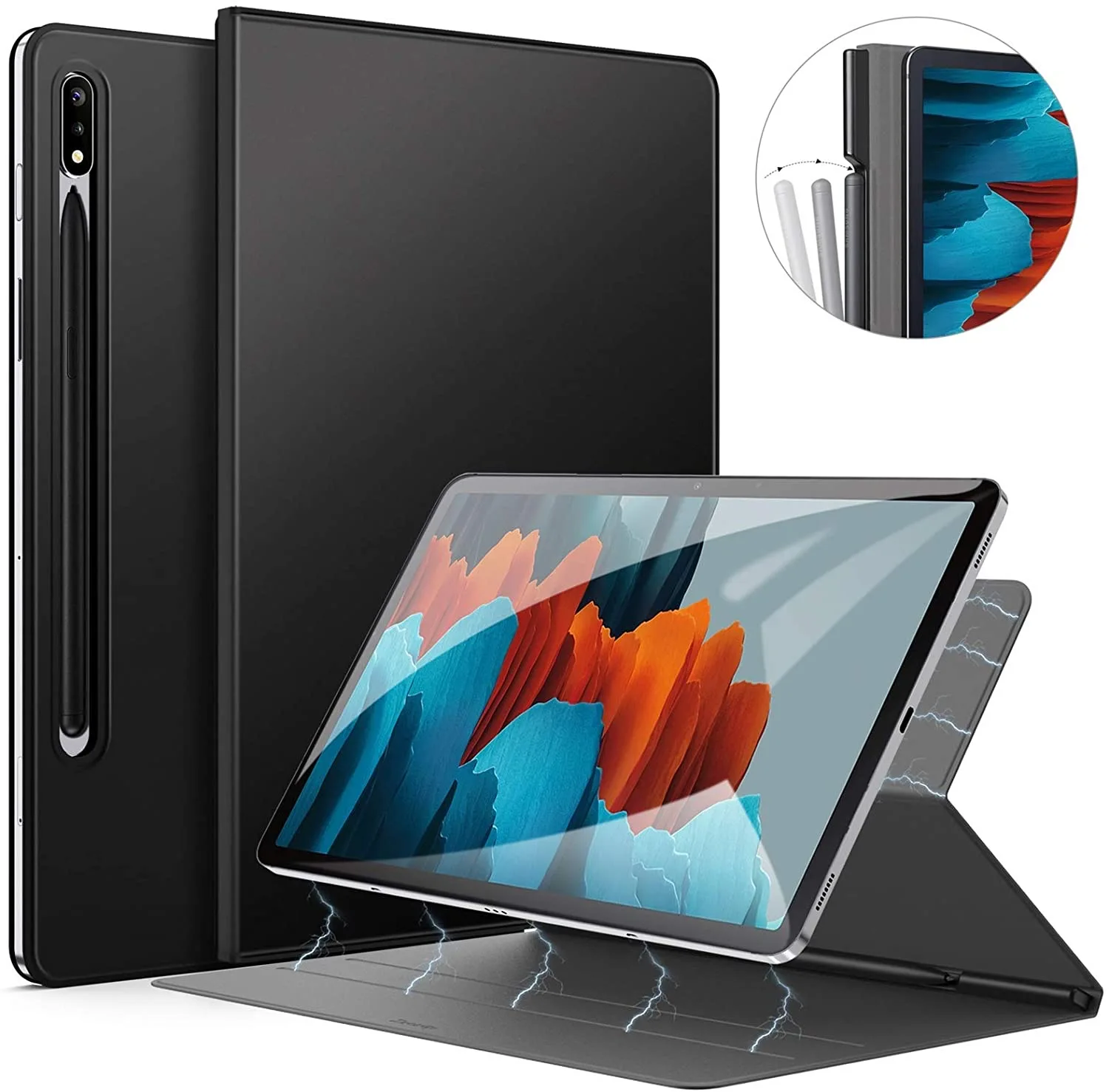 Чехол для Samsung Galaxy Tab S7 Plus Fe, Магнитный чехол-подставка с держателем для карандашей для Galaxy Tab S6 Lite
Чехол для Samsung Galaxy Tab S7 Plus Fe, Магнитный чехол-подставка с держателем для карандашей для Galaxy Tab S6 Lite