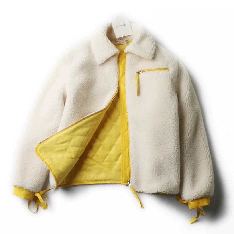 Winter Autumn Warm Woman Cotton Camel Bomber Jacket Lamb Hair Coat Wild Thick Zipper Plush Turn Down Collar Cardigan Parka Tops
Winter Autumn Warm Woman Cotton Camel Bomber Jacket Lamb Hair Coat Wild Thick Zipper Plush Turn Down Collar Cardigan Parka Tops