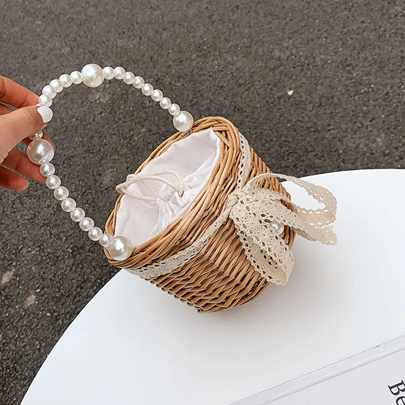 Barrel-shaped Bags For Women Lace Bow Tie сумка женская Straw Weaving Pearl Luxury Designer Handbag Female Handmade Bags ABG023
Barrel-shaped Bags For Women Lace Bow Tie сумка женская Straw Weaving Pearl Luxury Designer Handbag Female Handmade Bags ABG023