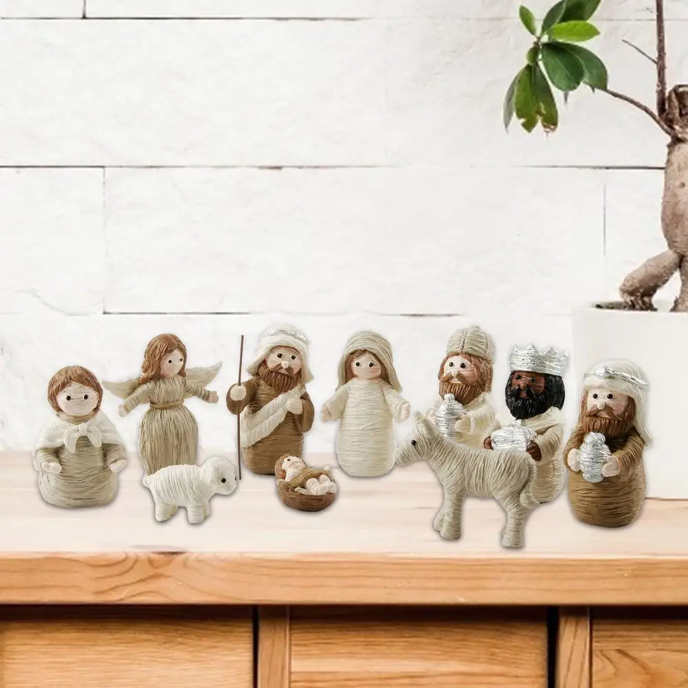 10pcs/ Set Christ Birth Of Jesus Ornament Gifts Nativity Scene Crafts Resin Christmas Manger Decoration Figurines
10pcs/ Set Christ Birth Of Jesus Ornament Gifts Nativity Scene Crafts Resin Christmas Manger Decoration Figurines