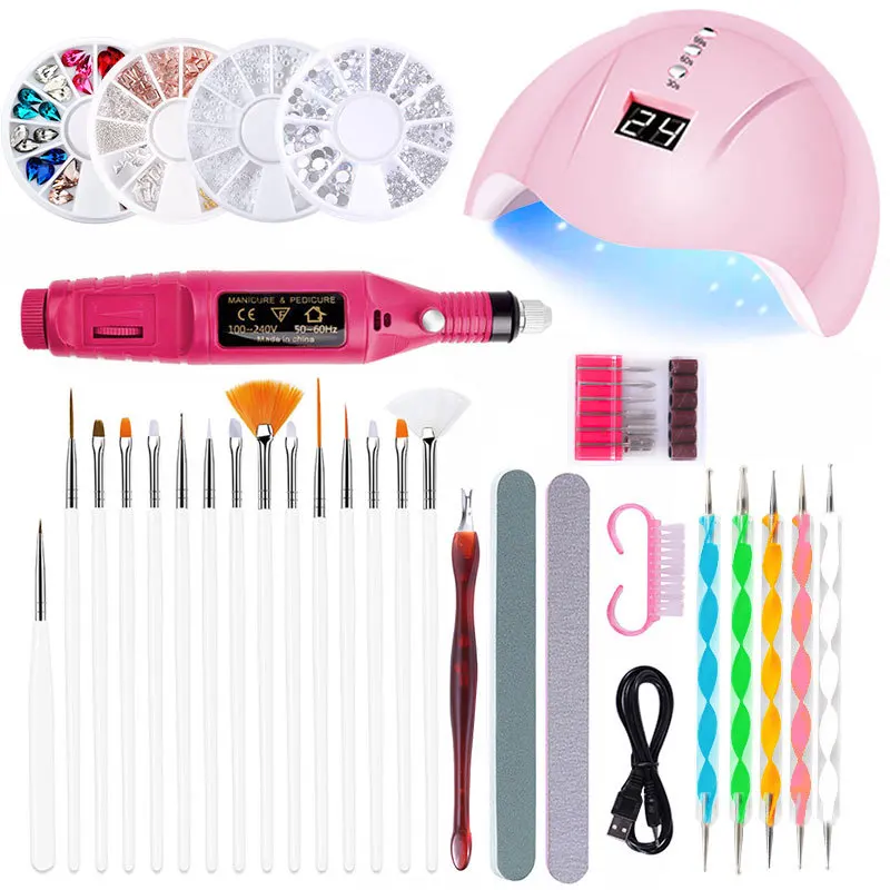Nail Set UV LED Lamp Dryer 7/13 PCS Gel Polish Painting Drawing Brushes Electric Nails Drill Art Manicure Tools
Nail Set UV LED Lamp Dryer 7/13 PCS Gel Polish Painting Drawing Brushes Electric Nails Drill Art Manicure Tools