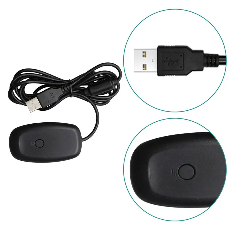 Для Xbox 360 беспроводной геймпад ПК адаптер USB приемник поддерживает систему Win7/8/10