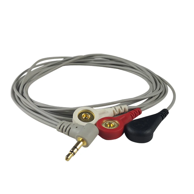 Holter Recorder ECG Patient Cable Stereo 3.5 Pin 3 Leads Snap 4.0 AHA Standard for Landcom Meigaoyi
Holter Recorder ECG Patient Cable Stereo 3.5 Pin 3 Leads Snap 4.0 AHA Standard for Landcom Meigaoyi