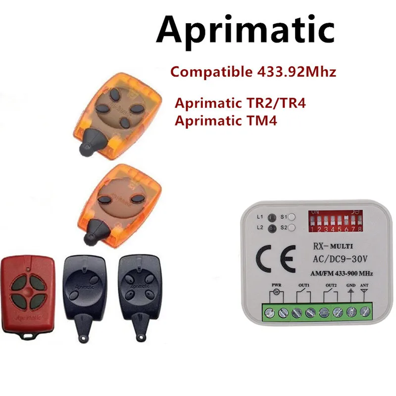 Aprimatic TM TM4 TR4 TX2M TX4M Self Learning Replacement Remote Control receiver
Aprimatic TM TM4 TR4 TX2M TX4M Self Learning Replacement Remote Control receiver