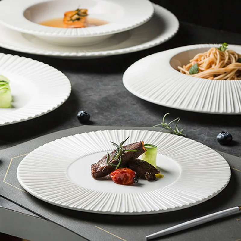 Japanese dishes with home ins style western steak creative net red plate with ceramic flat plate new
Japanese dishes with home ins style western steak creative net red plate with ceramic flat plate new