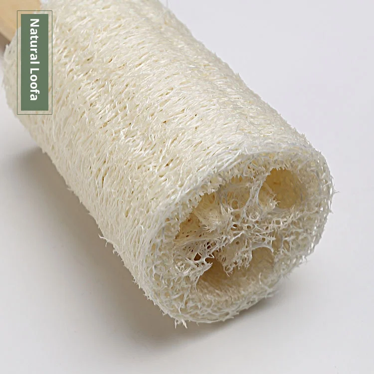 Natural Exfoliating Loofah Luffa Back Sponge Scrubber Brush with Long Wooden Handle Stick Holder Body Shower Bath Spa 
Natural Exfoliating Loofah Luffa Back Sponge Scrubber Brush with Long Wooden Handle Stick Holder Body Shower Bath Spa