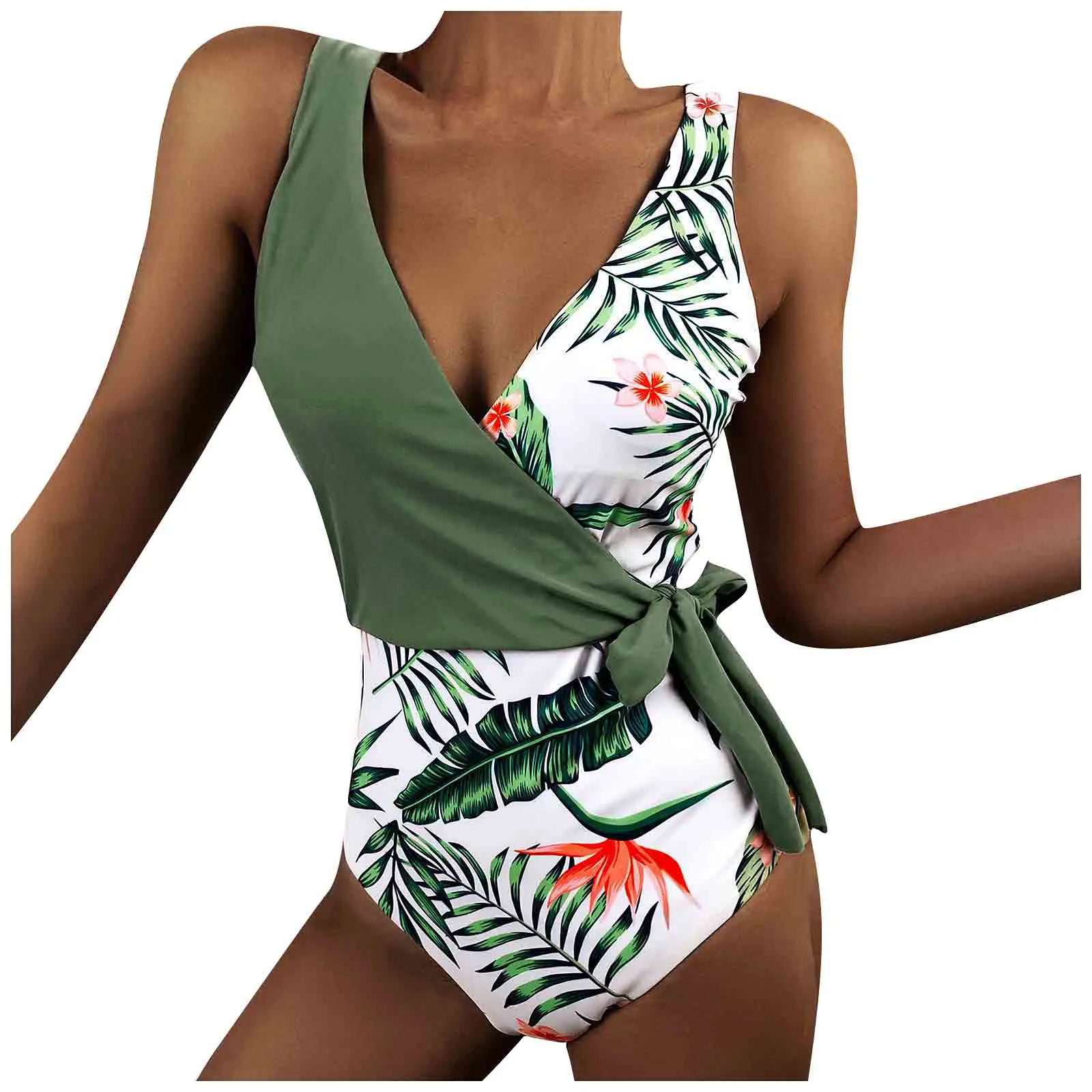 Women Bikini Set V-neck Floral Print One-piece Swimsuit Bathing Suit Beach Swimwear Beachwear Bikinis Set Bikinis Mujer Swimwear
Women Bikini Set V-neck Floral Print One-piece Swimsuit Bathing Suit Beach Swimwear Beachwear Bikinis Set Bikinis Mujer Swimwear