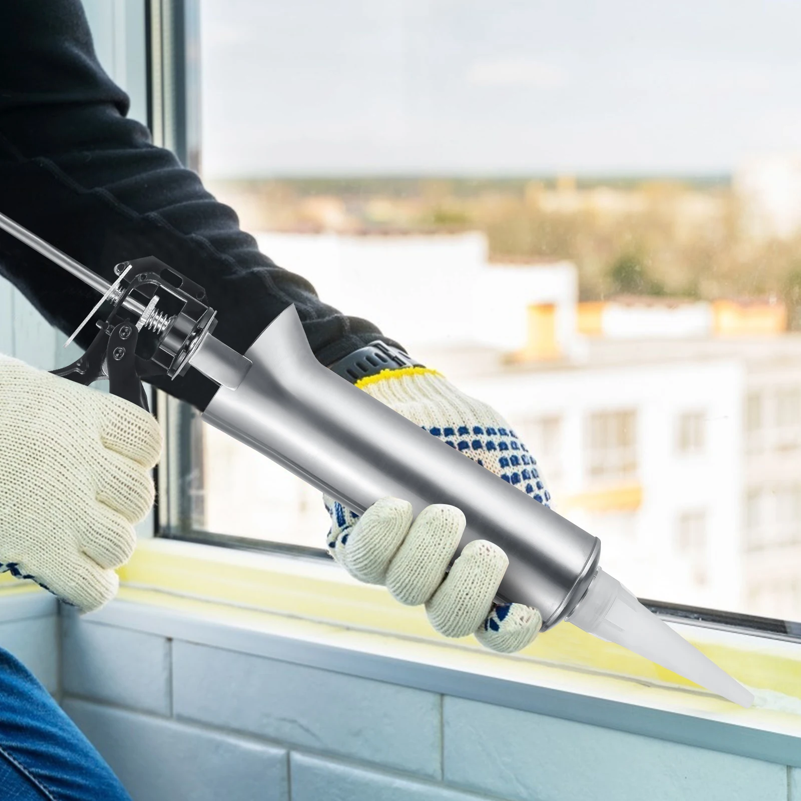 Stainless Steel Mortar Syringe Joint Gun Sprayer Applicator Tool Brick TipTiles Cement Construction Industry DIY With 2 Nozzles
Stainless Steel Mortar Syringe Joint Gun Sprayer Applicator Tool Brick TipTiles Cement Construction Industry DIY With 2 Nozzles