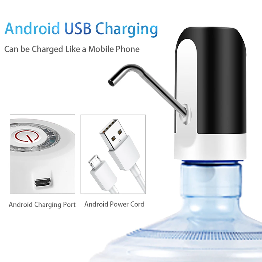Airmsen Water Bottle Pump USB Charging Automatic Electric Water Dispenser Pump Bottle Water Pump Auto Switch Drinking Dispenser
Airmsen Water Bottle Pump USB Charging Automatic Electric Water Dispenser Pump Bottle Water Pump Auto Switch Drinking Dispenser