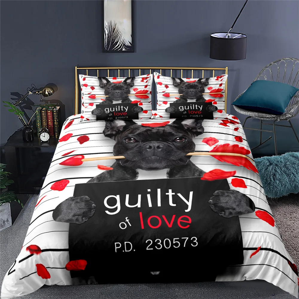 3D Pet Dog Bedding Set Cute Duvet Cover Funny Quilt Cover Linen Pillowcase Single Double Size Comforter Bedding Sets For Kids
3D Pet Dog Bedding Set Cute Duvet Cover Funny Quilt Cover Linen Pillowcase Single Double Size Comforter Bedding Sets For Kids