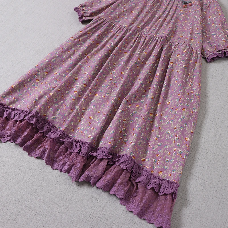 New Summer Women Floral Print Dress Japan Style Mori Girl Loose Big Size Lace Collar Short Sleeve Women
New Summer Women Floral Print Dress Japan Style Mori Girl Loose Big Size Lace Collar Short Sleeve Women