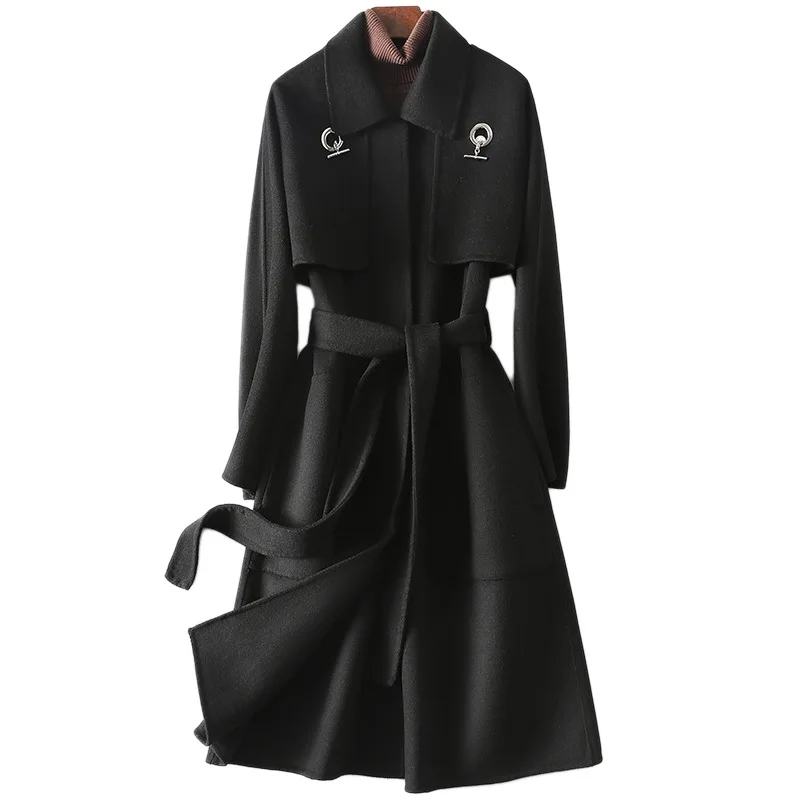 2021 Autumn Fashion Chain Double-sided Wool Coat Female Wool Waist Slim Long Waistcoat + Outwear Two-piece Suit
2021 Autumn Fashion Chain Double-sided Wool Coat Female Wool Waist Slim Long Waistcoat + Outwear Two-piece Suit