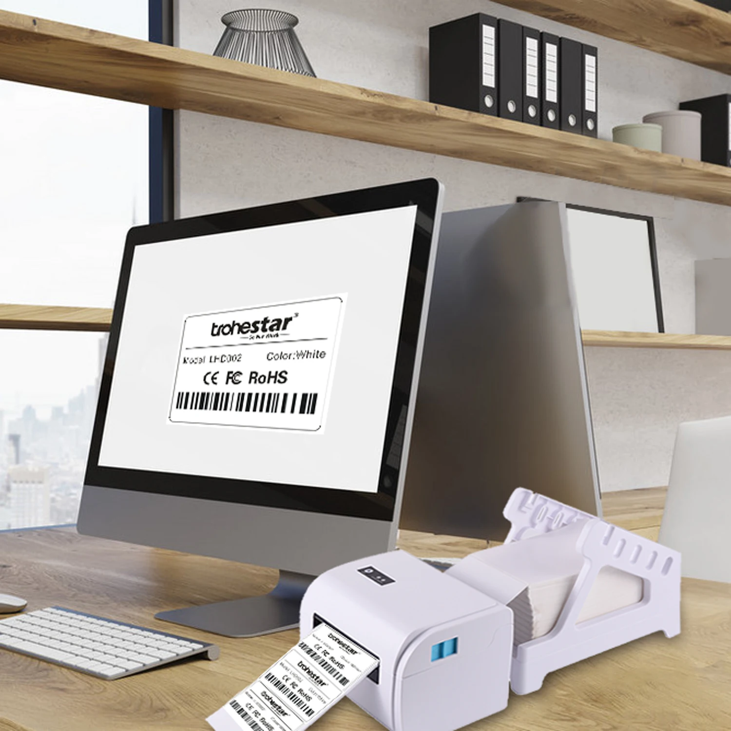 Trohestar Label Holder for Rolls and Fanfold Labels Work with Desktop Label Printer (White)
Trohestar Label Holder for Rolls and Fanfold Labels Work with Desktop Label Printer (White)