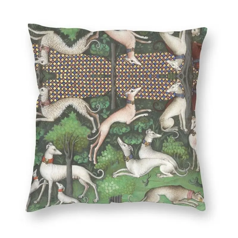 Medieval Greyhound Sihthound Cushion Cover Print Royal Hunt Animal Art Floor Pillow Case for Sofa Cool Pillowcase Decoration
Medieval Greyhound Sihthound Cushion Cover Print Royal Hunt Animal Art Floor Pillow Case for Sofa Cool Pillowcase Decoration