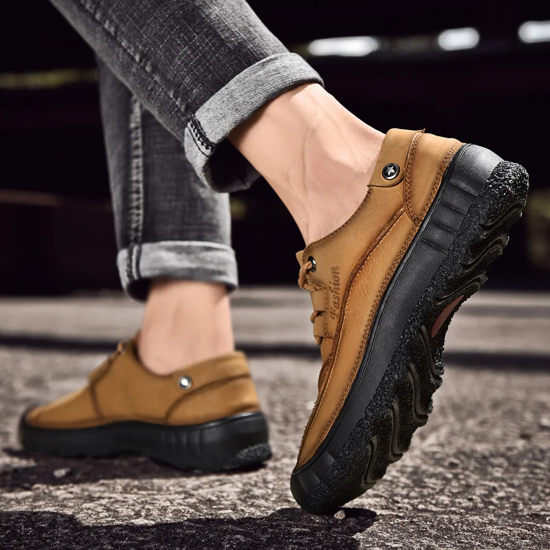 Туфли мужские повседневные, кожаные кроссовки, лоферы, повседневная спортивная обувь для отдыха, черные, 2020 
Туфли мужские повседневные, кожаные кроссовки, лоферы, повседневная спортивная обувь для отдыха, черные, 2020