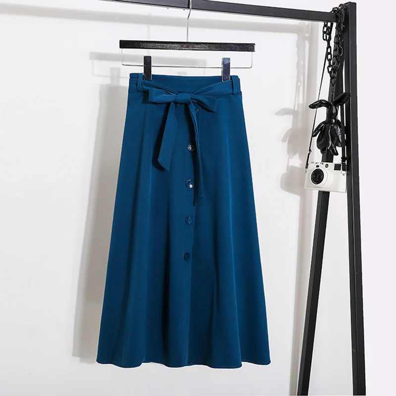 Skirts Female Lace up Bow Elastic High Waist 2021 Summer Solid Button Midi Skirt Elegant Skirts Womens Casual Party Black Skirt
Skirts Female Lace up Bow Elastic High Waist 2021 Summer Solid Button Midi Skirt Elegant Skirts Womens Casual Party Black Skirt
