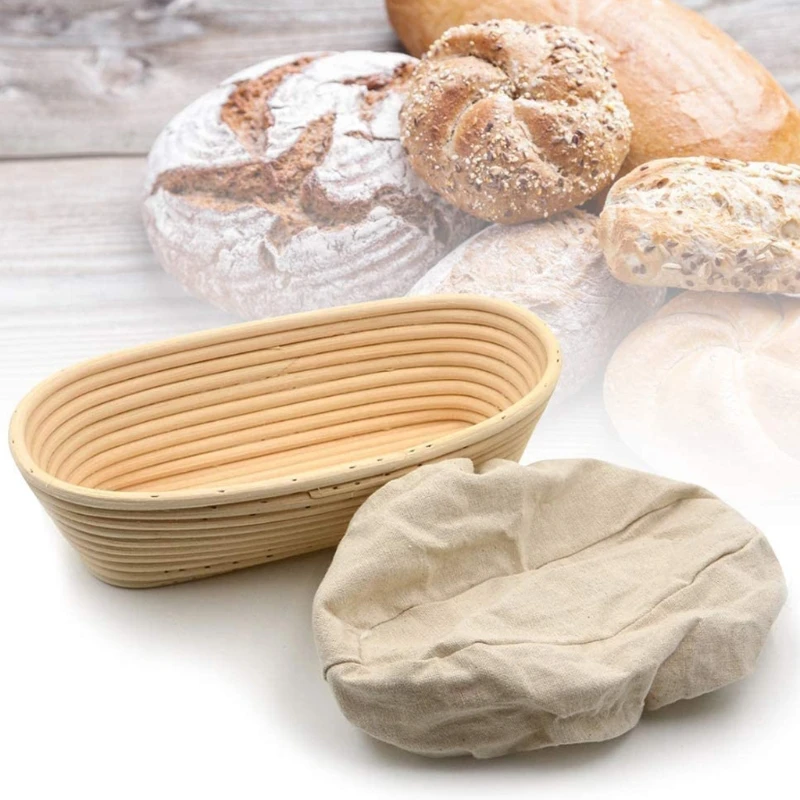 N1HA 9 Pcs Wicker Bread Fermentation Basket Natural Round / Oval Wicker Basket,sourdough Proving Basket for french Bread Dough
N1HA 9 Pcs Wicker Bread Fermentation Basket Natural Round / Oval Wicker Basket,sourdough Proving Basket for french Bread Dough