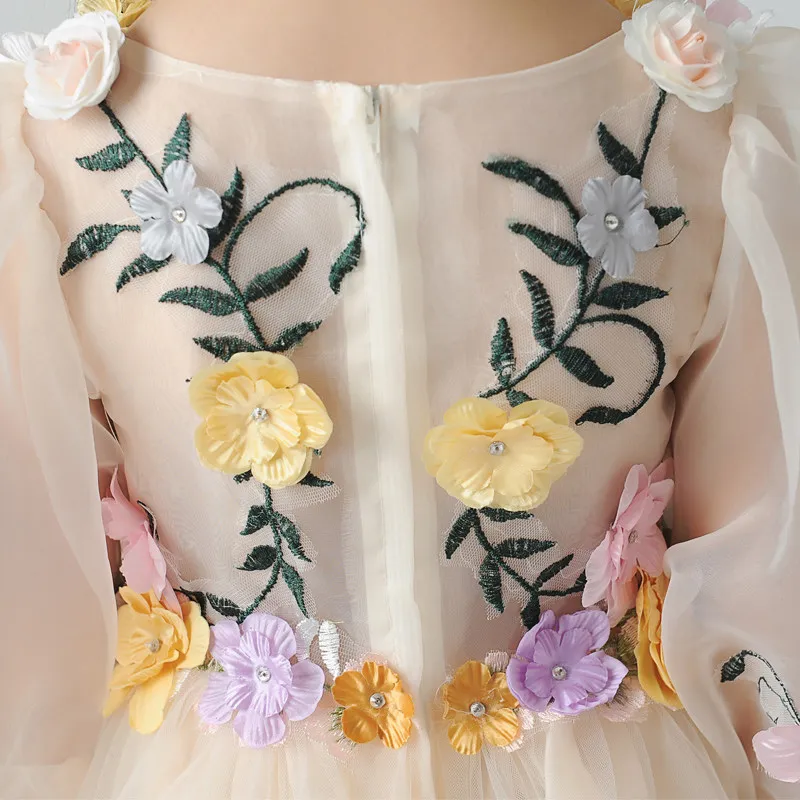 Sweet Cute Appliques Children's Dress Perspective Bud Sleeve Princess Mesh Dresses Spring Anutumn New Long Skirt
Sweet Cute Appliques Children's Dress Perspective Bud Sleeve Princess Mesh Dresses Spring Anutumn New Long Skirt