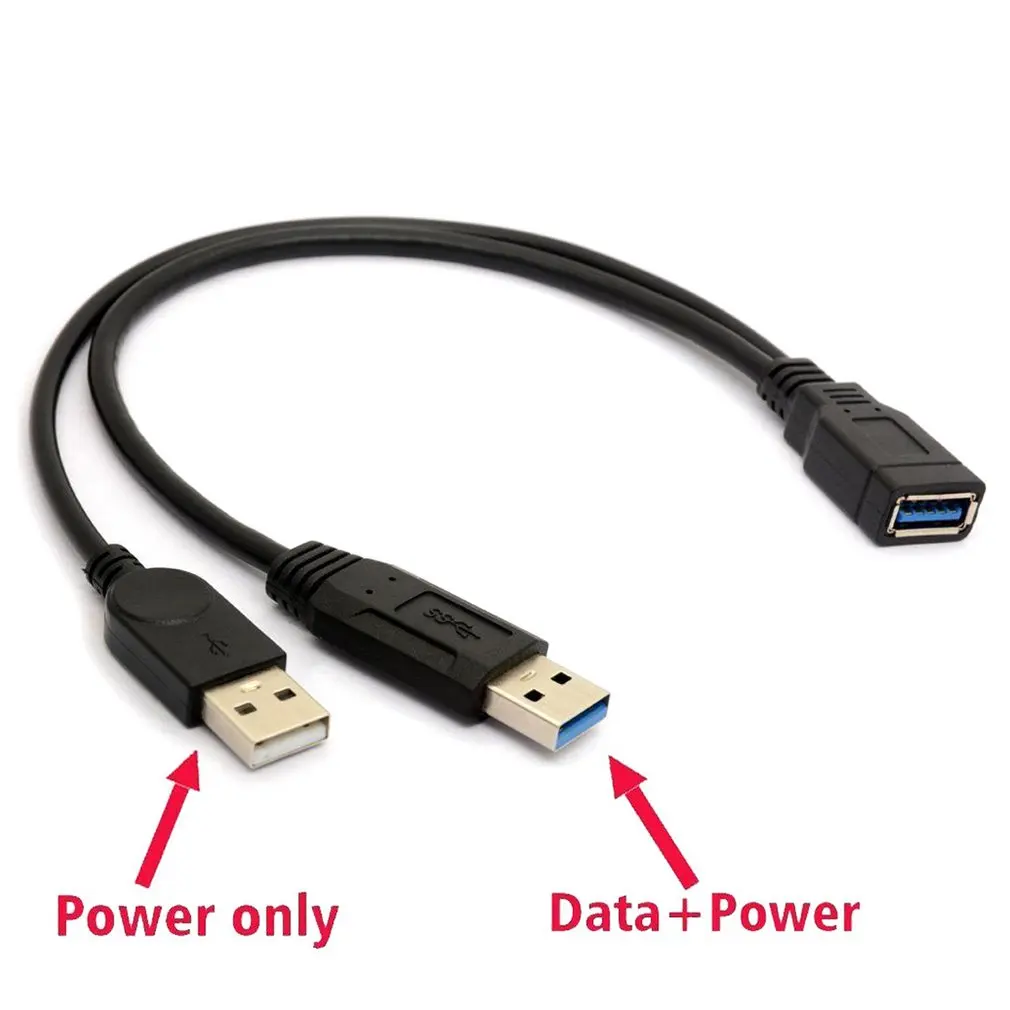0.3MUSB 3.0 Female to Dual USB Male Extra Power Data Y Extension Splitter Cable Sync USB 3.0 Power Adapter Y cable
0.3MUSB 3.0 Female to Dual USB Male Extra Power Data Y Extension Splitter Cable Sync USB 3.0 Power Adapter Y cable
