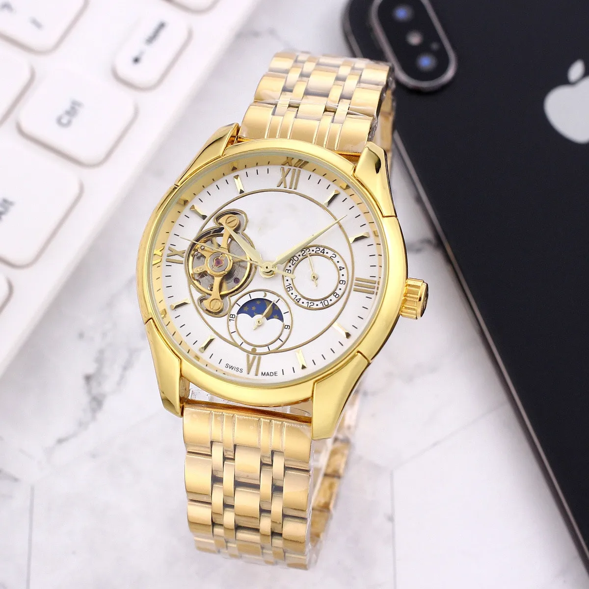 Men's Watch Brand Watch Quartz Watch Men's Watch Fashion Men's Watch Steel Band Watch Casual Watch Calendar Watch Belt Watch
Men's Watch Brand Watch Quartz Watch Men's Watch Fashion Men's Watch Steel Band Watch Casual Watch Calendar Watch Belt Watch