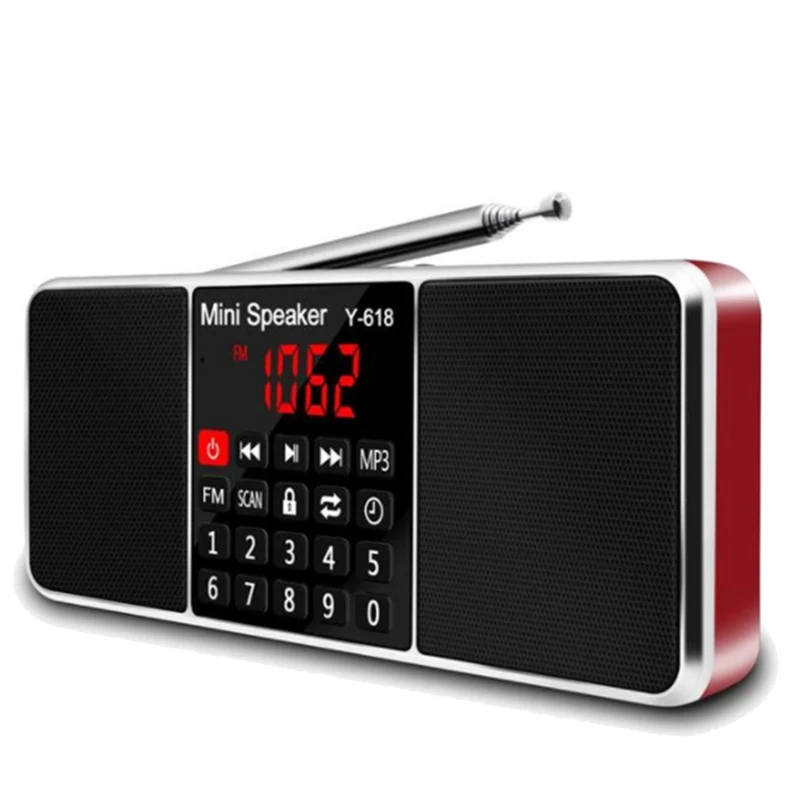 Цифровой FM-радиоприемник, динамик, MP3-плеер, поддержка TF-карты, USB-накопитель, светодиодный дисплей, время отключения, портативные радиостанц... 
Цифровой FM-радиоприемник, динамик, MP3-плеер, поддержка TF-карты, USB-накопитель, светодиодный дисплей, время отключения, портативные радиостанц...