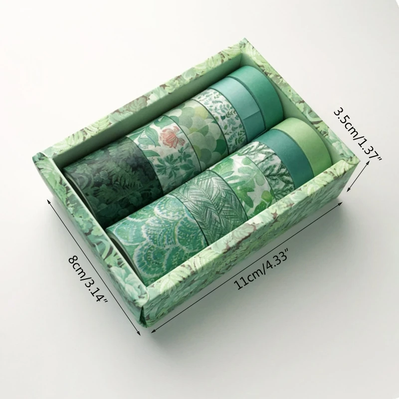 12Pcs/Set Green Plant Washi Tape Solid Color Masking Tape Decorative Adhesive Tape Sticker Scrapbooking Diary Stationery Supply 
12Pcs/Set Green Plant Washi Tape Solid Color Masking Tape Decorative Adhesive Tape Sticker Scrapbooking Diary Stationery Supply
