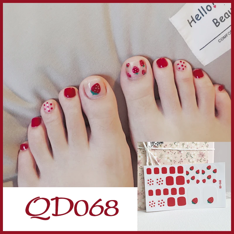 22tips/sheet Fresh Ins Strawberry Toenail Art Stickers Mixed Size Feet Wraps Waterproof Tearable Nail Decoration 2020 New Style
22tips/sheet Fresh Ins Strawberry Toenail Art Stickers Mixed Size Feet Wraps Waterproof Tearable Nail Decoration 2020 New Style