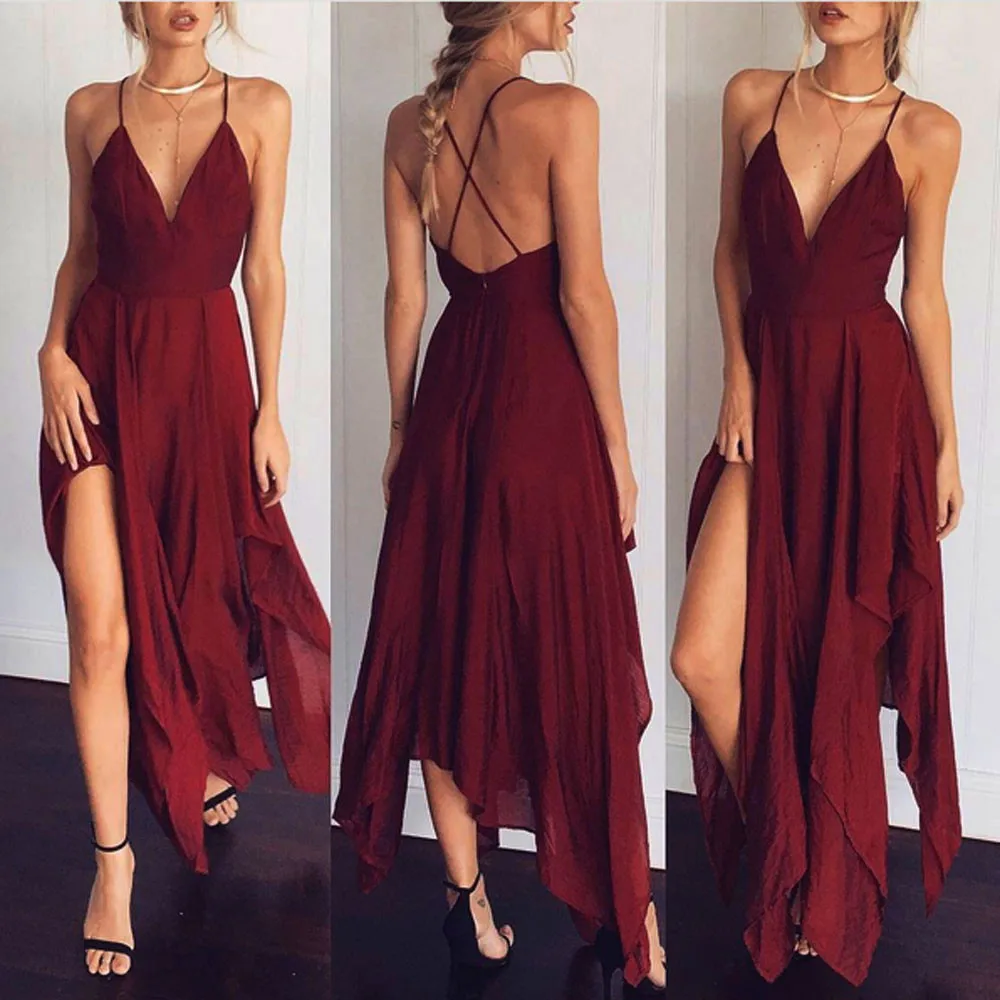 2021 Girl Sexy Summer Long Dress Women Maxi Dress Elegant Sleeveless Sling Vestido V Neck Evening Party Dress Boho Beach Dress
2021 Girl Sexy Summer Long Dress Women Maxi Dress Elegant Sleeveless Sling Vestido V Neck Evening Party Dress Boho Beach Dress