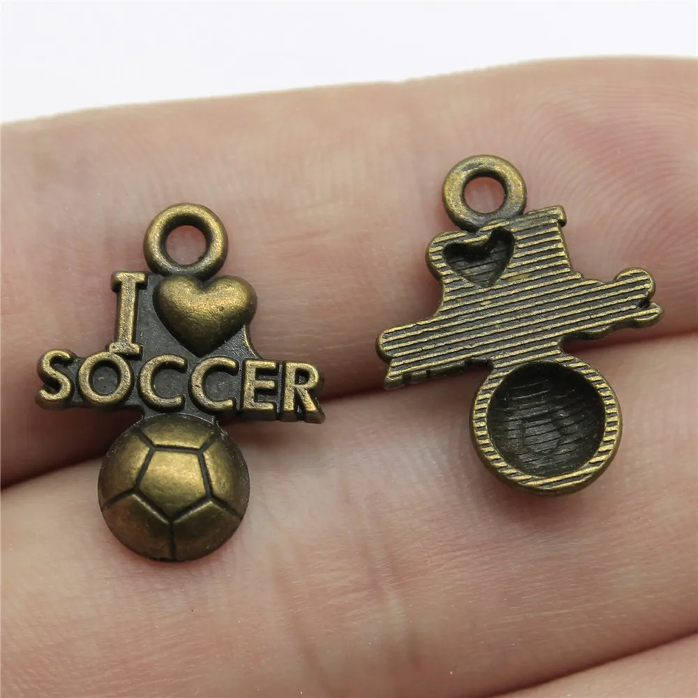 WYSIWYG 10pcs 20x16mm Charm I Love Soccer I Love Soccer Ball Charms For Jewelry Making 2 Colors I Love Soccer Charms
WYSIWYG 10pcs 20x16mm Charm I Love Soccer I Love Soccer Ball Charms For Jewelry Making 2 Colors I Love Soccer Charms